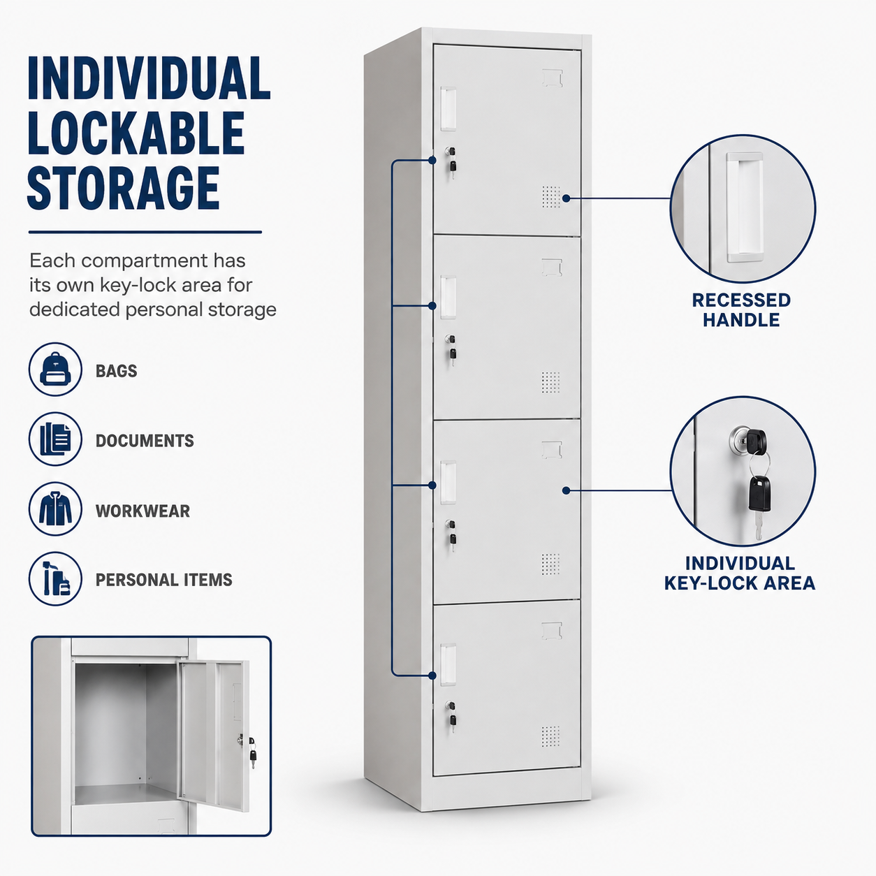 TreeJar 4 door locker Skyland STEL  SSL-4 - view 3